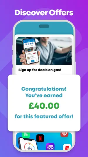 Featured offer screen confirming a large one-off reward