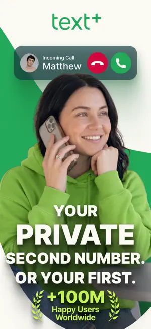 Title art with an incoming call card above the app name
