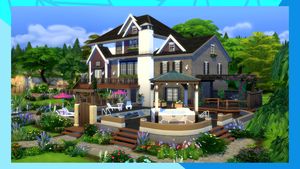A two-story family house with a porch and a landscaped yard