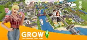 SimTown map from above with roads, a marina and a stadium