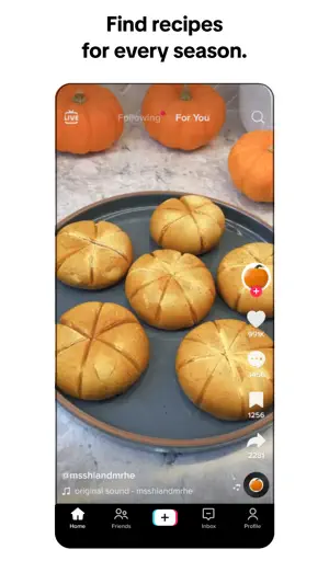 Recipe clip of pumpkin-shaped bread rolls posted by @msshlandmrhe