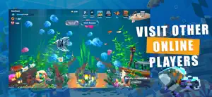 A planted tank with angelfish and a friend's tank menu — Visit Other Online Players
