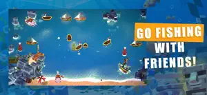 Boats on a lake in the fishing minigame — Go Fishing With Friends
