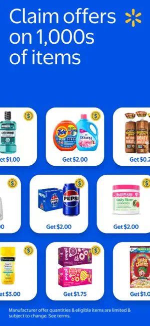 Manufacturer offers grid with dollar amounts off named products