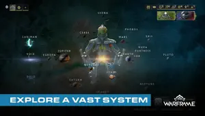 The Origin System star chart with planets from Mercury to Pluto — Explore a Vast System
