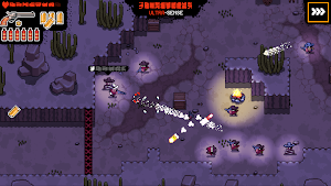 A night raid on a bandit camp with a dotted bullet arc and lantern light