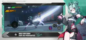 Build your squad, fight fast-paced battles: a green-haired Agent joining a combo attack