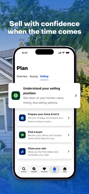 Selling plan listing steps to understand your selling position, prepare and list the home, find a buyer and close the sale